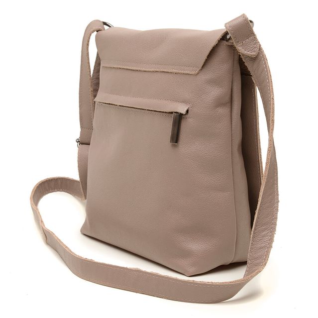 Bolsa de Couro - TRANQUILIDADE - Amêndoa 