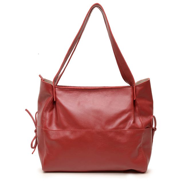 Bolsa de Couro - CONFIAR - Vermelha