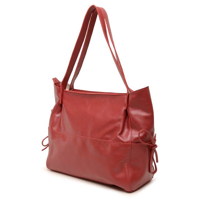Bolsa de Couro - CONFIAR - Vermelha