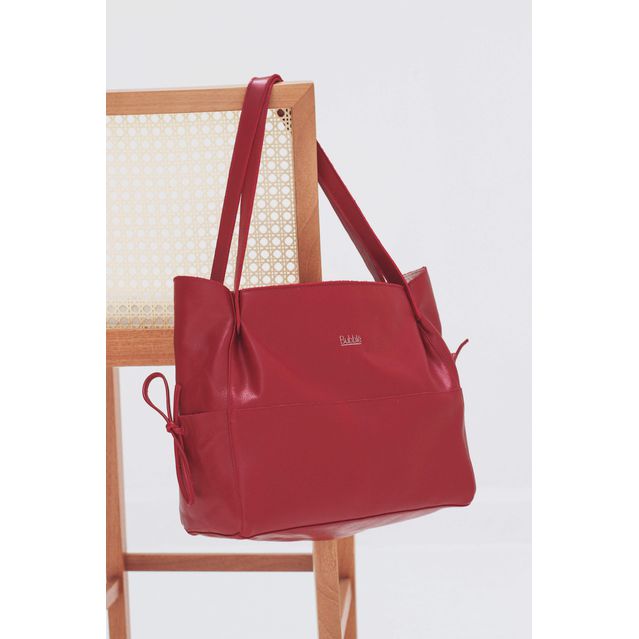 Bolsa de Couro - CONFIAR - Vermelha