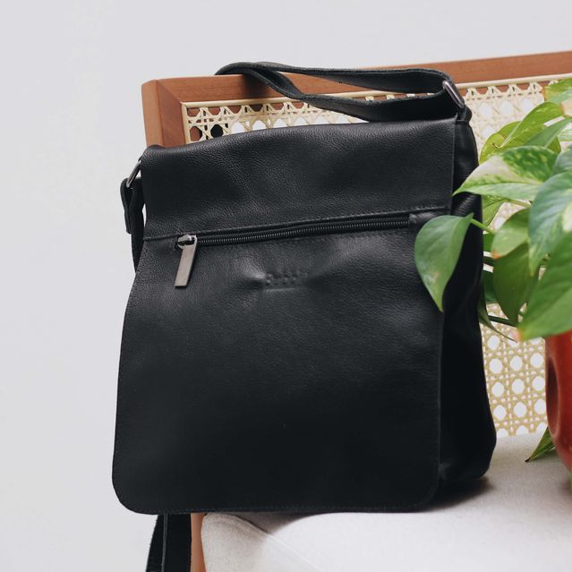 Bolsa de Couro - TRANQUILIDADE - Preta