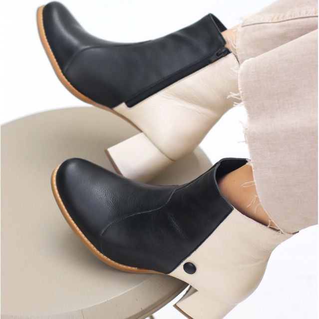 Bota ENCONTRAR - Preto e Off White - 596.06