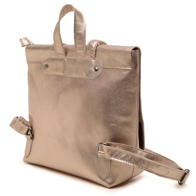 Mochila de Couro - LOTUS - Champagne