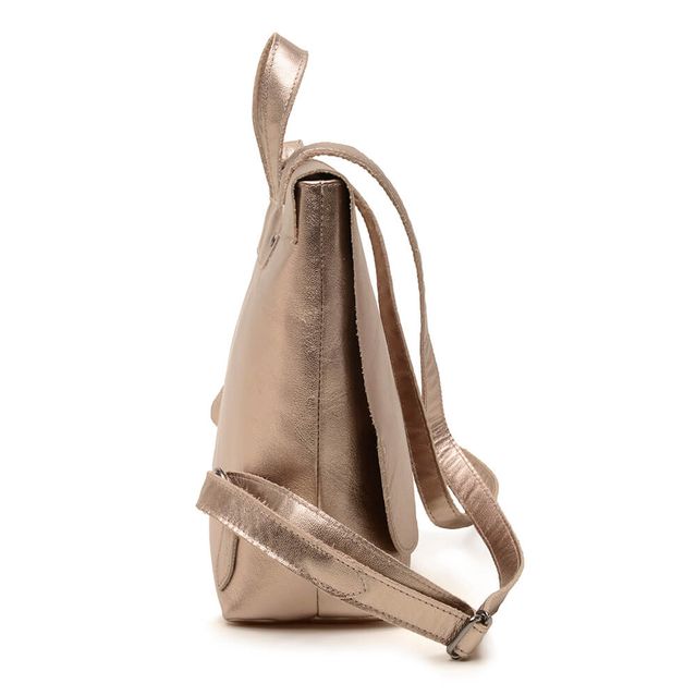 Mochila de Couro - LOTUS - Champagne