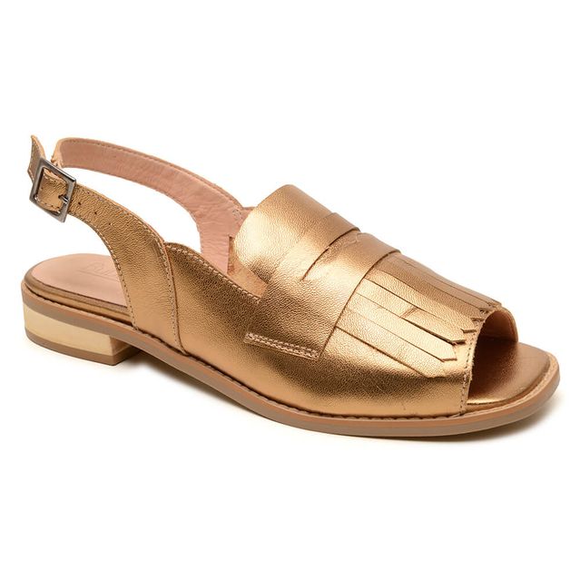 Sandália Rasteira - SINGULAR - Bronze - 871.09