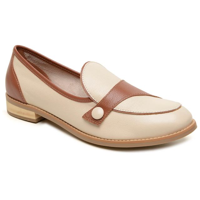 Sapato SOFISTICAR - Off White e Chocolate - 664.14