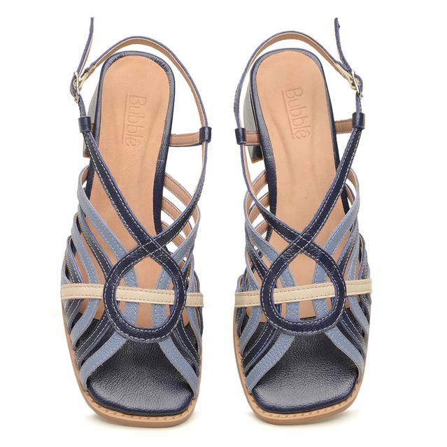Sandália - CONVIDAR - Azul Anil, Azul Hortência e Off white - 915.03 