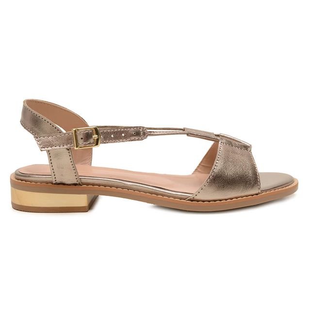 Sandália Rasteira - FLORESCER - Champagne - 842.64