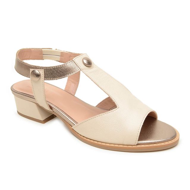 Sandália - ALEGRIA - Off White e Champagne - 965.08