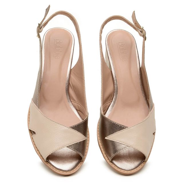 Sandália ESSENCIAL - Off White e Champagne - 965.13