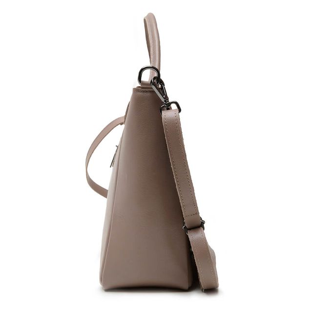 Bolsa de Couro - CHARME - Amêndoa
