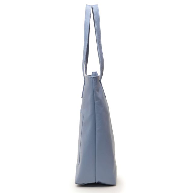 Bolsa de Couro - ENVELOPE - Azul Hortência