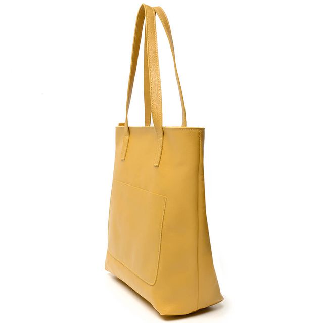 Bolsa de Couro - ENVELOPE - Mostarda
