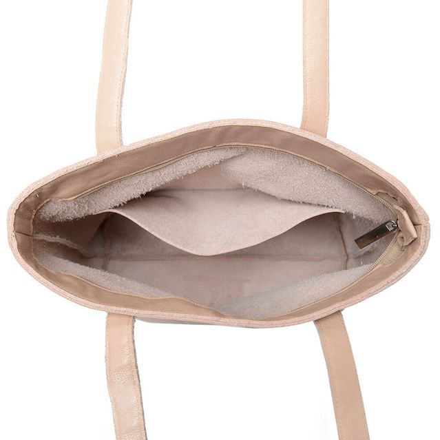 Bolsa de Couro - ENVELOPE - Nude
