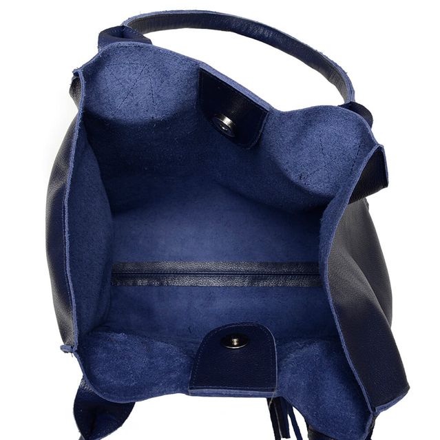 Bolsa de Couro - ÉVORA - Azul Anil