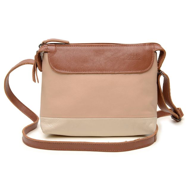 Bolsa de Couro - HORIZONTE - Chocolate, Nude e Off