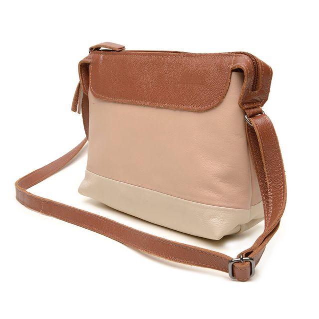 Bolsa de Couro - HORIZONTE - Chocolate, Nude e Off
