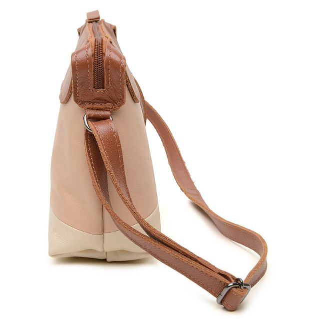 Bolsa de Couro - HORIZONTE - Chocolate, Nude e Off