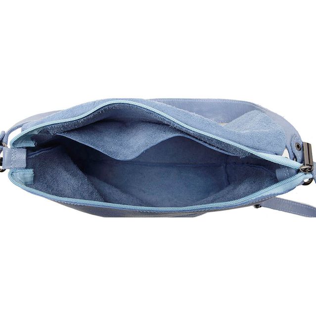 Bolsa de Couro - LOTUS - Azul Hortência