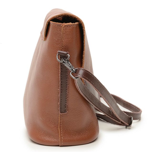 Bolsa de Couro - LUZ - Chocolate e Madeira