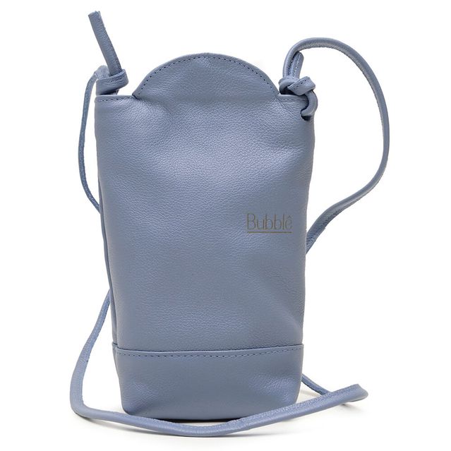 Bolsa de Couro - VIAGEM - Azul Hortência 