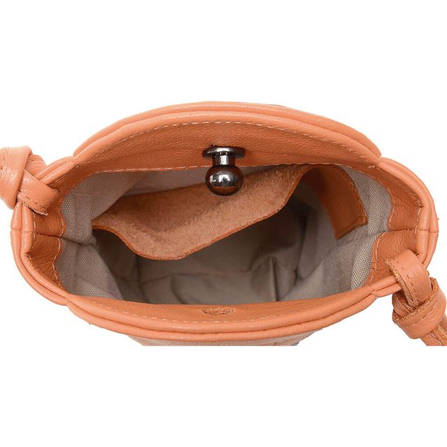 Bolsa de Couro - VIAGEM - Papaya e Violeta