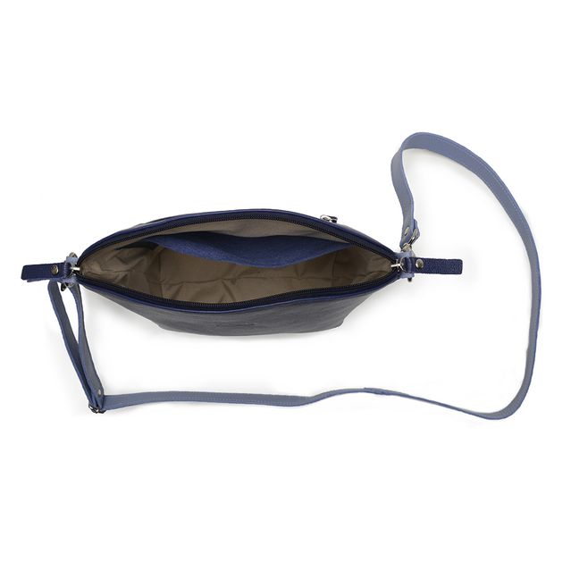 Bolsa de Couro - PAIXÃO - Azul Anil e Azul Hortência