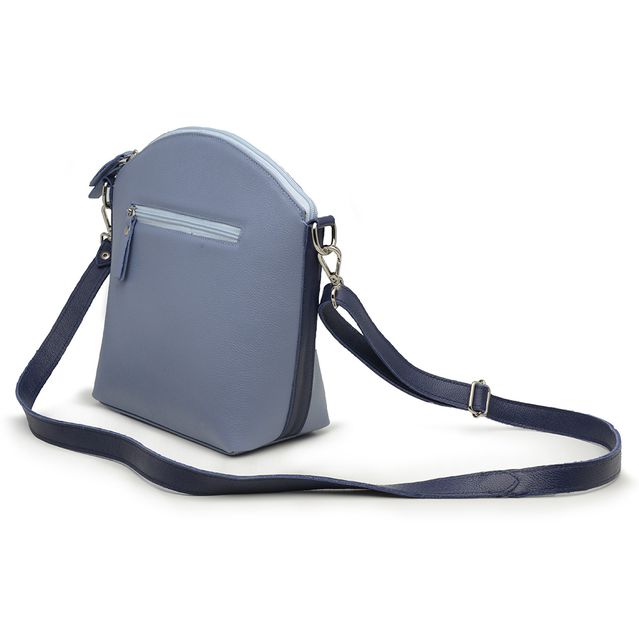 Bolsa de Couro - PAIXÃO - Azul Hortência e Azul Marinho