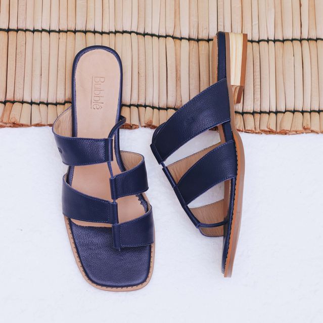 Sandália Rasteira - BRISA - Azul Anil - 914.38