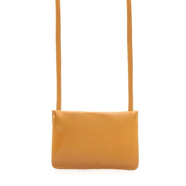Bolsa de Couro - Carinho - Mostarda