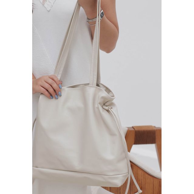 Bolsa de Couro - AURA - Off White