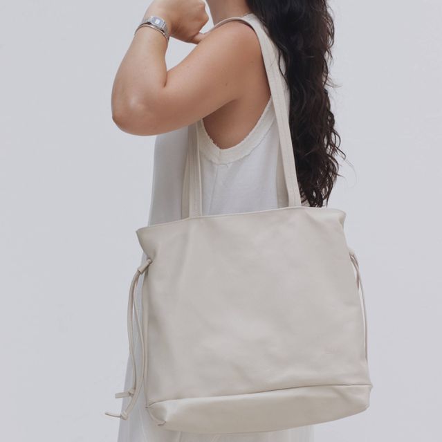 Bolsa de Couro - AURA - Off White