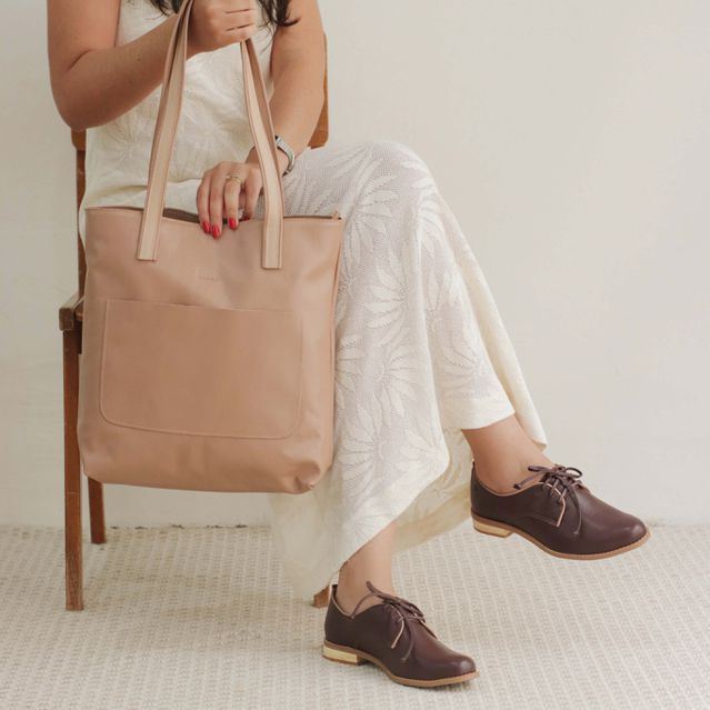 Bolsa de Couro - ENVELOPE - Bali e Nude