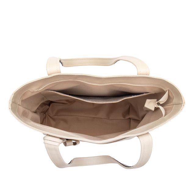 Bolsa de Couro - ENVELOPE - Off White e Preto