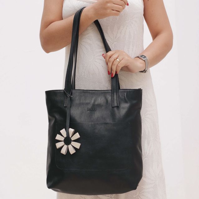 Bolsa de Couro - ENVELOPE - Preta