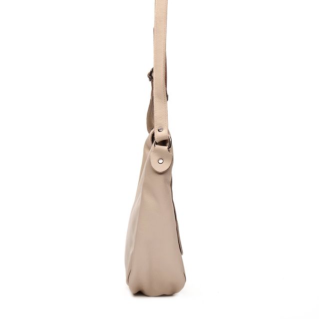 Bolsa de Couro FLORAR - Off White e Chocolate