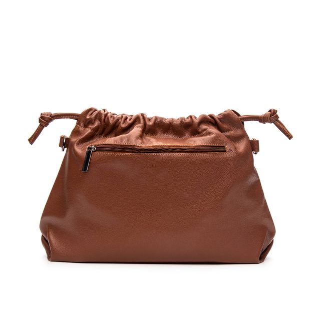 Bolsa de Couro Legítimo Chocolate - HARMONIA GRANDE 