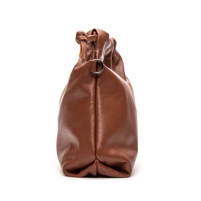 Bolsa de Couro Legítimo Chocolate - HARMONIA GRANDE 