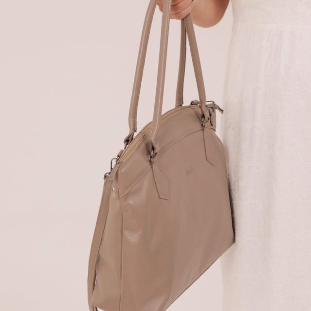 Bolsa de Couro para Notebook ROTINA - Amendoa