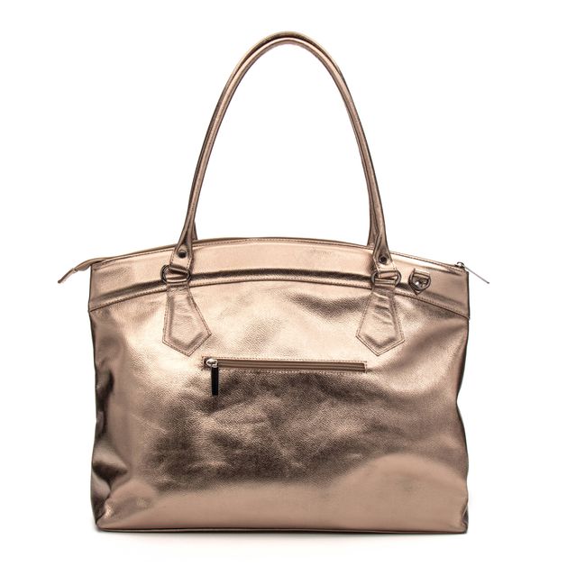 Bolsa de Couro para Notebook ROTINA - Champagne