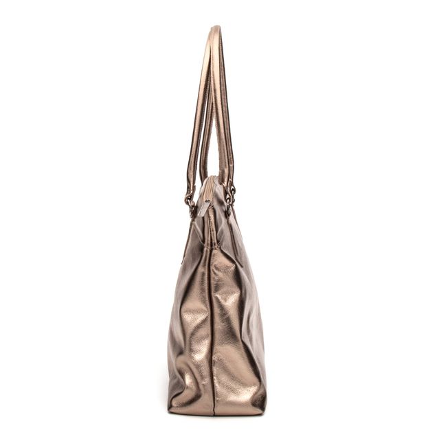 Bolsa de Couro para Notebook ROTINA - Champagne