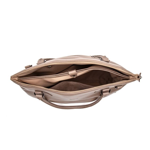 Bolsa de Couro para Notebook ROTINA - Champagne