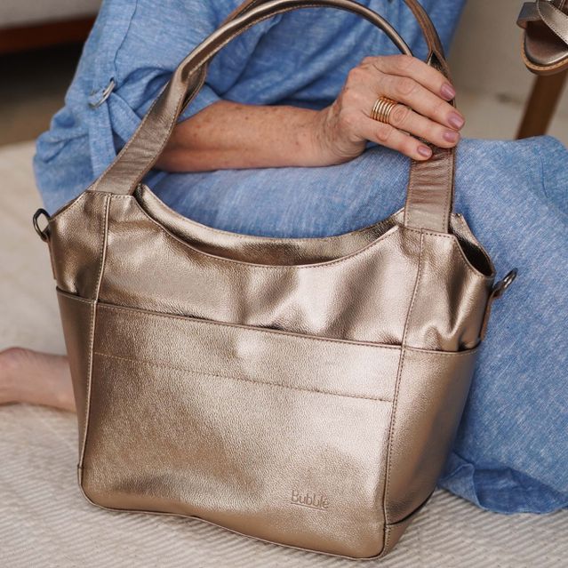 Bolsa de Couro - SONHAR - Champagne