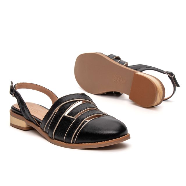 Mule APEGO Preto e Off white 664.71