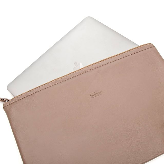 Pasta de Couro para Notebook - Amêndoa