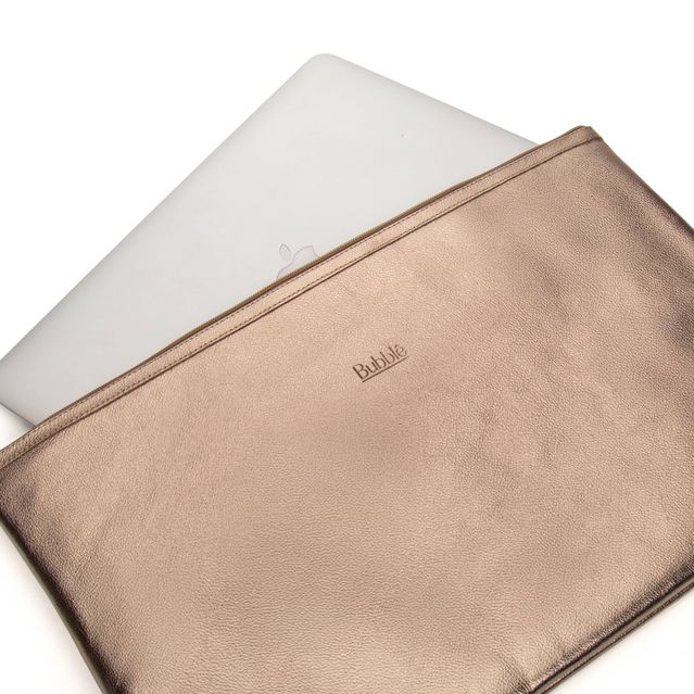 Pasta de Couro para Notebook - Champagne