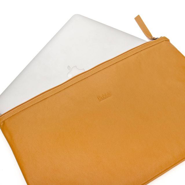 Pasta de Couro para Notebook - Ocre