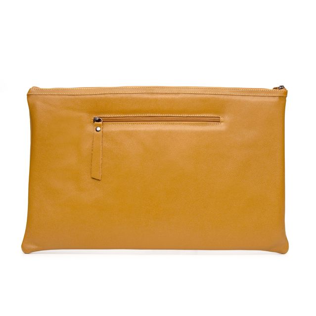 Pasta de Couro para Notebook - Ocre