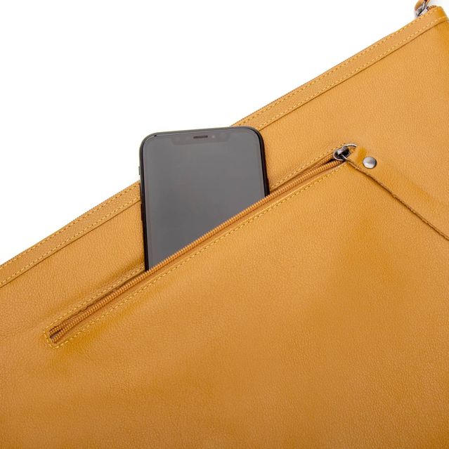 Pasta de Couro para Notebook - Ocre