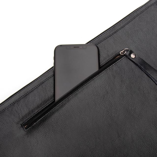 Pasta de Couro para Notebook - Preto